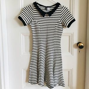 H&M Striped collared skater dress 50% OFF!!